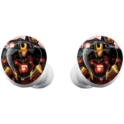 Marvel Iron Man Three Panel Galaxy Buds Plus Skin